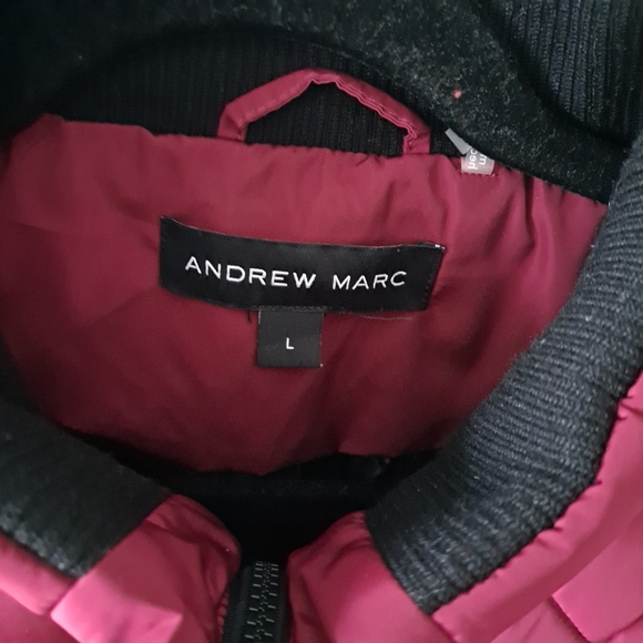 Burgundy Andrew Marc Puffer Vest - Picture 5 of 8